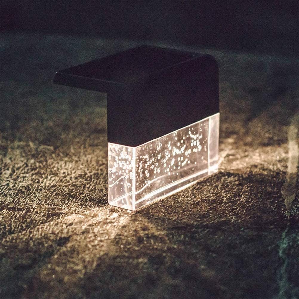 Wall Light Solar Light Deck Light Fence Light Solar LED Light Outdoor Garden Lights Outdoor Street Lamp Stair Lights Step Lights (Size : 4Pcs) (2Pcs)