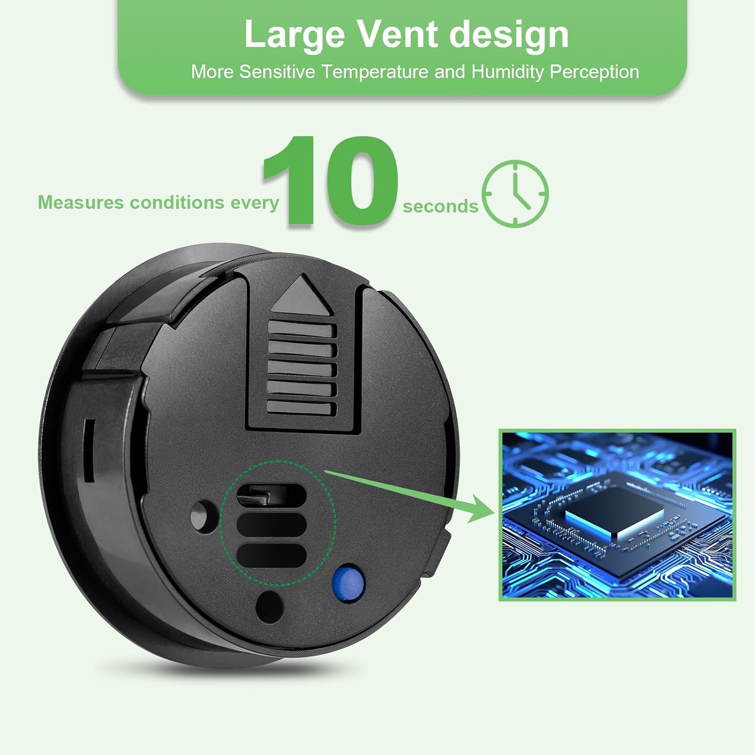 4-Pack Mini Hygrometer Thermometer Indoor Outdoor Round Humidity Meter