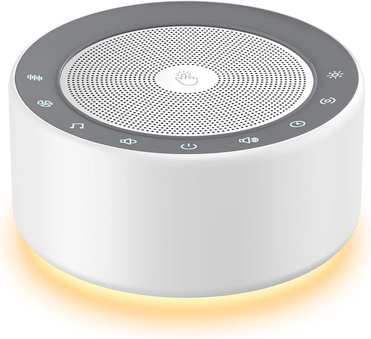 Kipcush White Noise Machine with Night Light – Nursery Sound Machine w