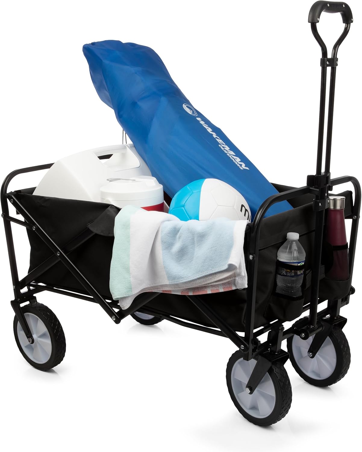 Collapsible Wagon - Grocery Cart on Wheels - Portable Beach Wagon, Fol