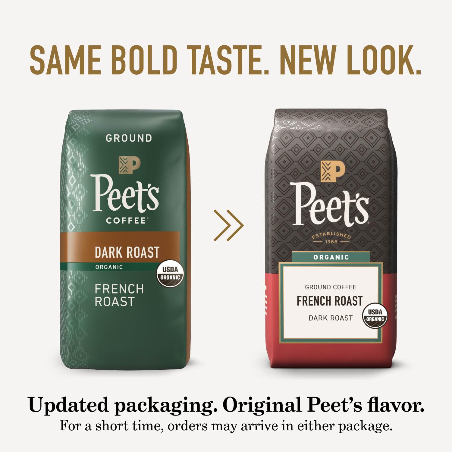 Peet's Coffee, USDA Organic Dark Roast Ground Coffee, 100% Arabica Cof
