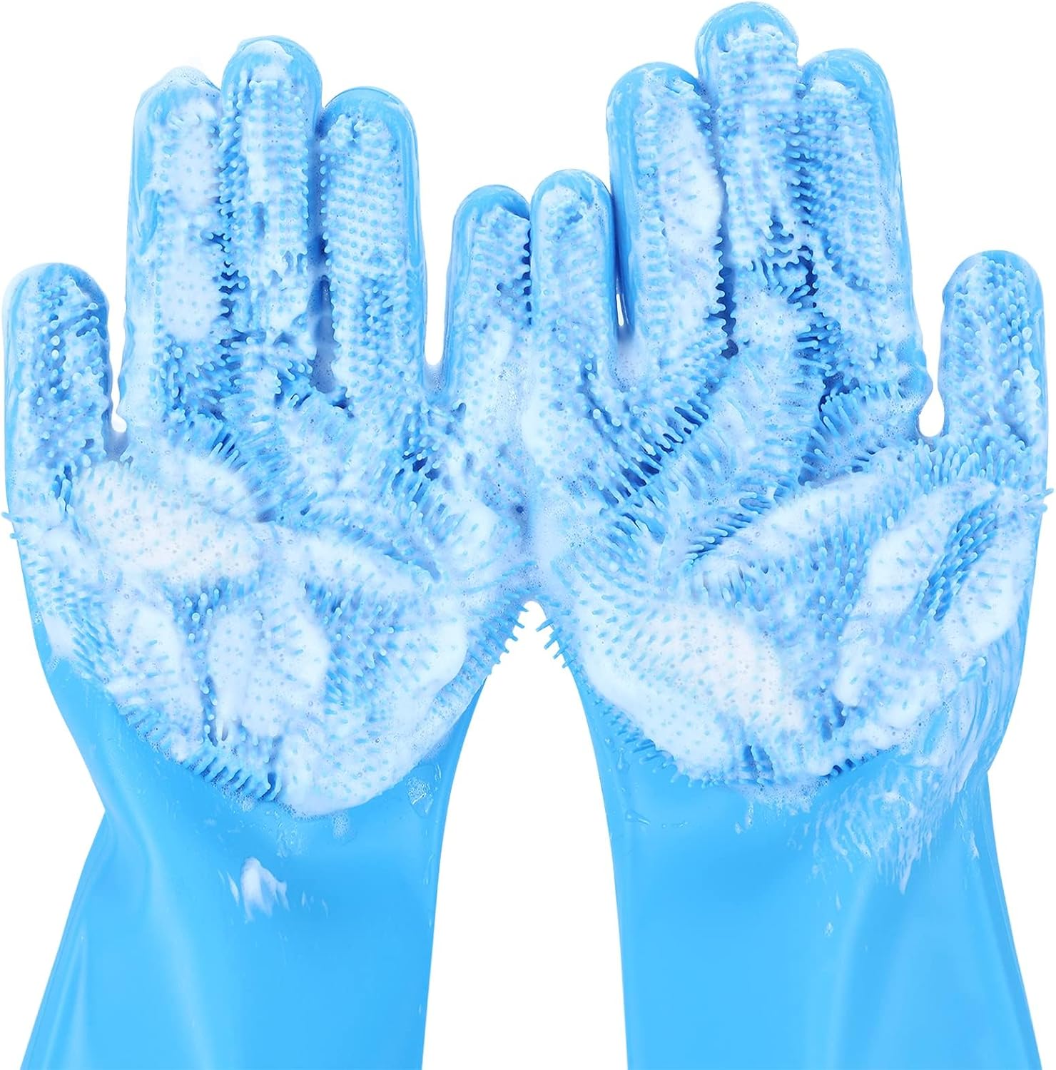 Pecute Pet Grooming Gloves - Heat Resistant Silicone Gloves with High-