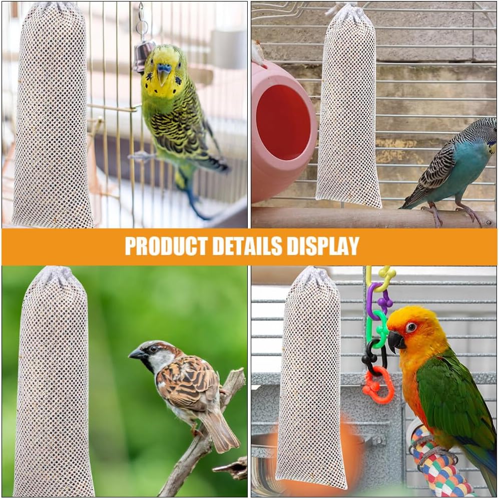 Milisten Wild Bird Feeder Sock 8pcs Bird Sock Feeder Net Thistle s Food Finch for Wildlife(White)