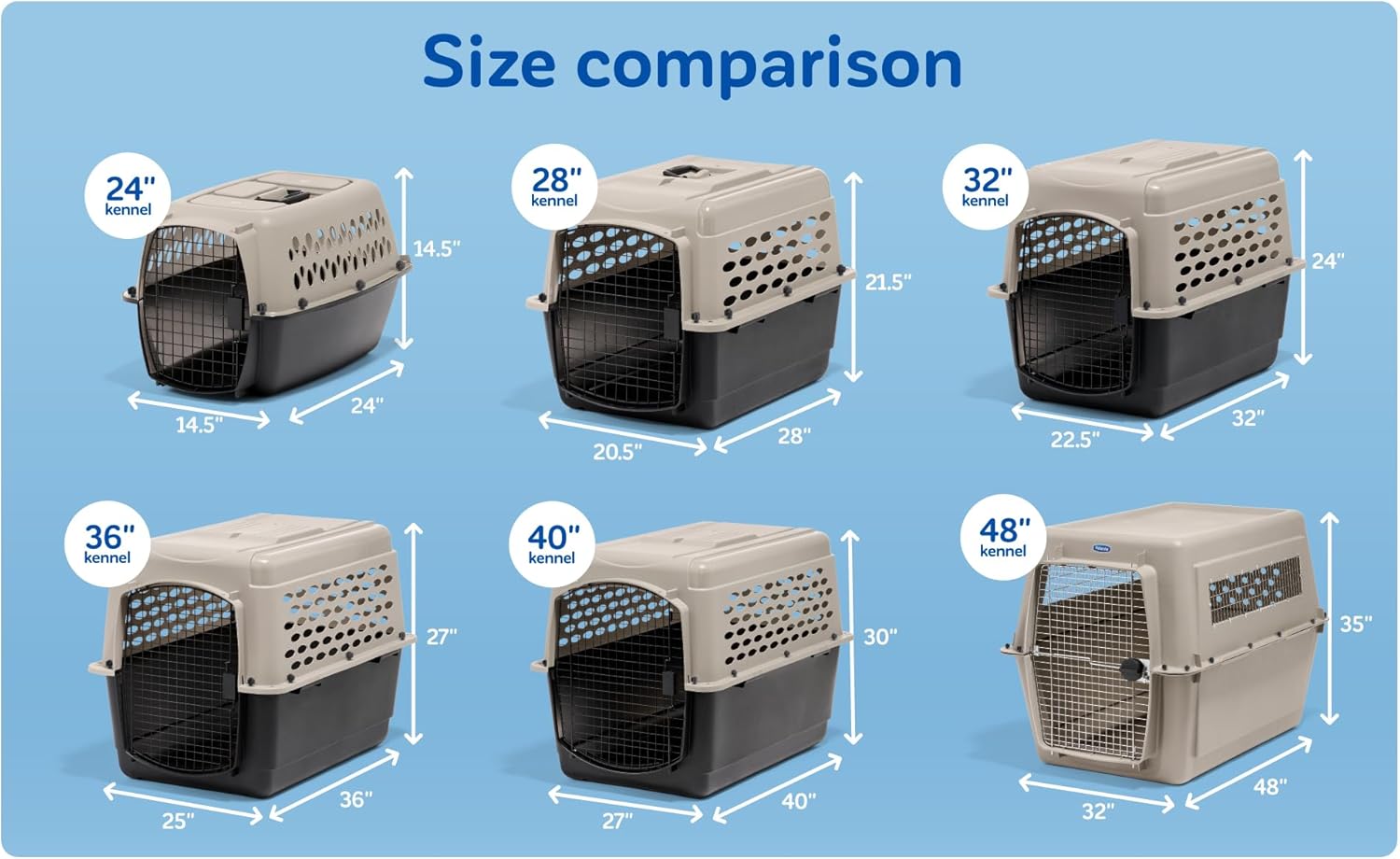 Petmate Vari Dog Kennel - Portable Dog Carriers & Crates for Medium Do