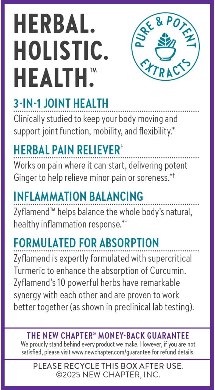 New Chapter Zyflamend™ Joint Supplement & Herbal Pain Relief – 10-in-1