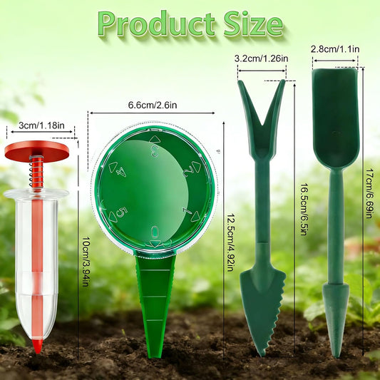 12 PCS Mini Seed Spreader Set, 2026 Premium Manual Seed Sower and Dibb