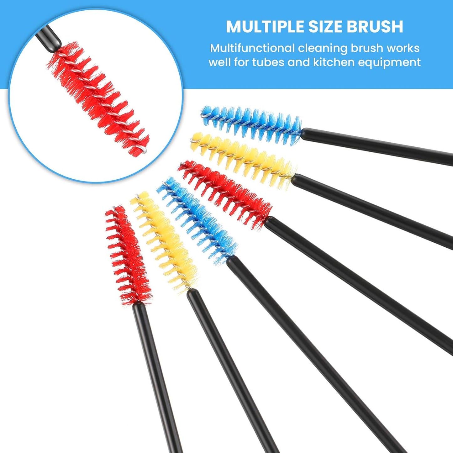 Outus 15 Pieces Hummingbird Feeder Cleaning Brush Mini Nylon Brush Set Cleaner for Bottles, Tubes, Jars, Bird Feeder (0.3 Inches/ 3.9 Inches)