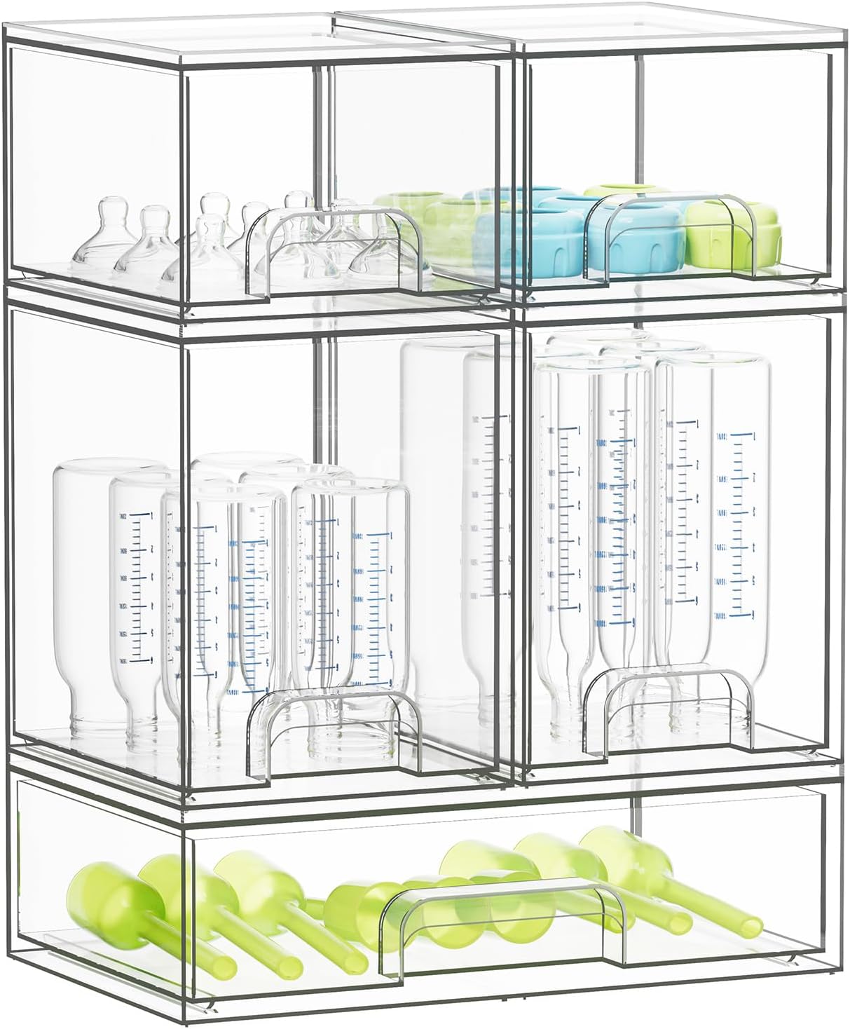 SpaceAid Bottle Storage Organizer Baby - Acrylic Bottles Station Organ