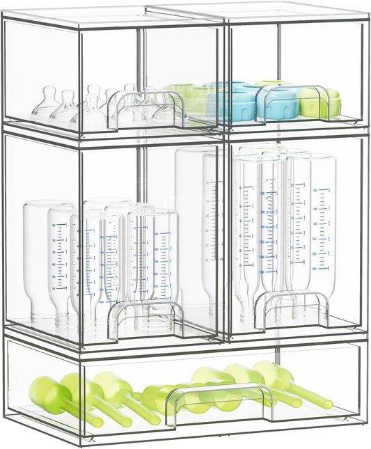 SpaceAid Bottle Storage Organizer Baby - Acrylic Bottles Station Organ