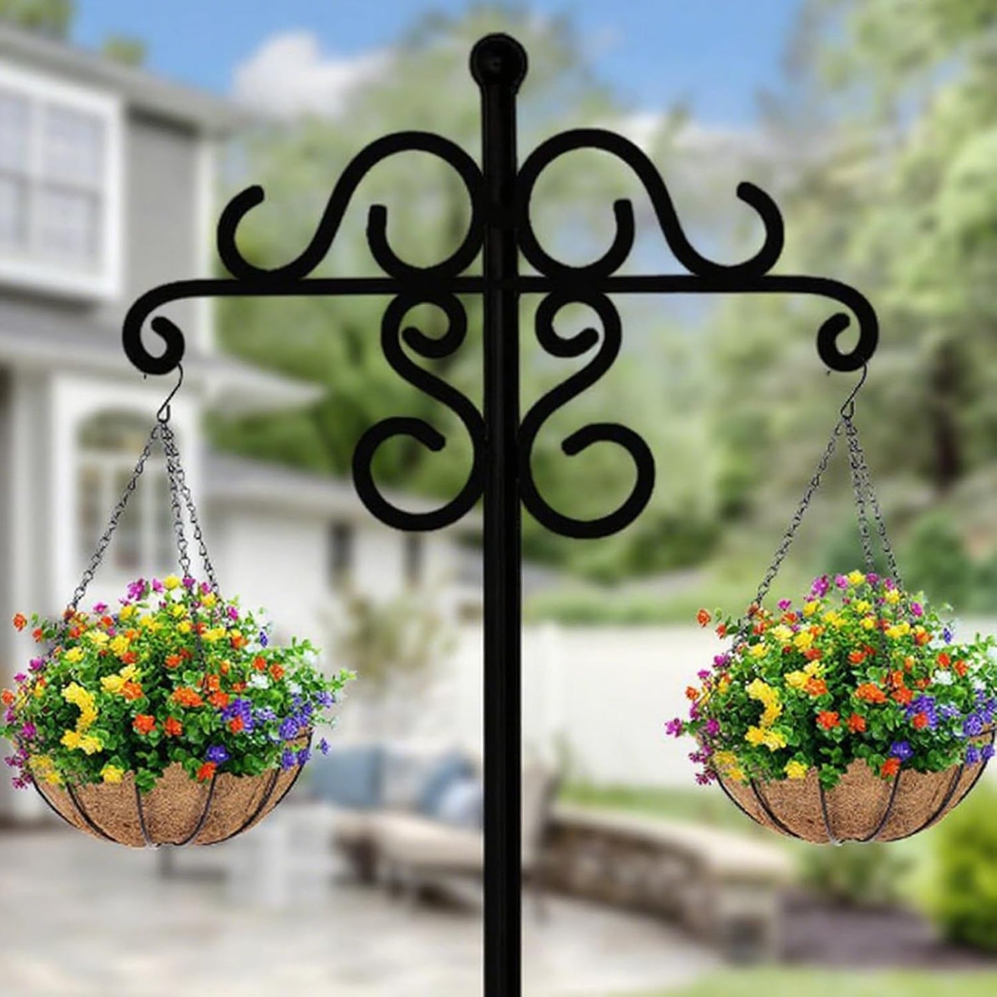 Bird Feeder Stand Outdoor, Wild Bird Organizer Supply, Load Bearing Backyard Wildlife Watching Hanger Station for Outdoor Courtyard Garden Yard Lawn Patio Household Gear Reliable Organizer