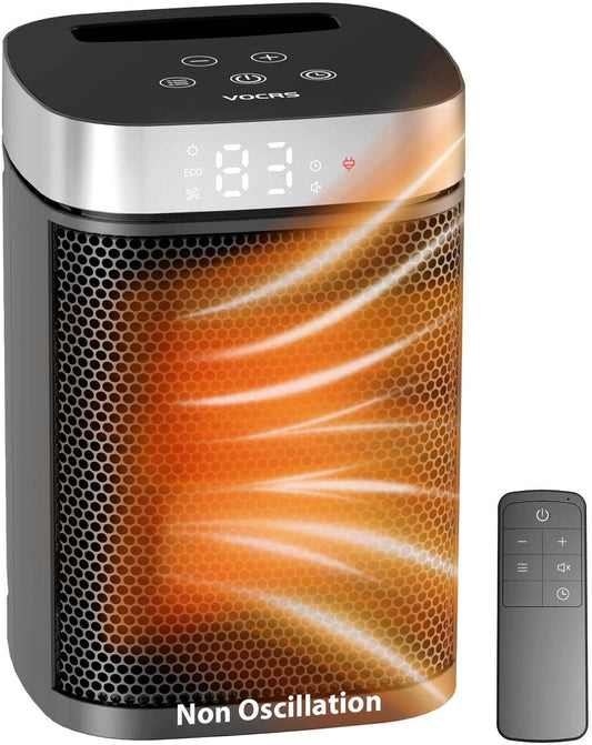 Small Portable Space Heater for Indoor Use - VOCRS 1500W PTC Electric 