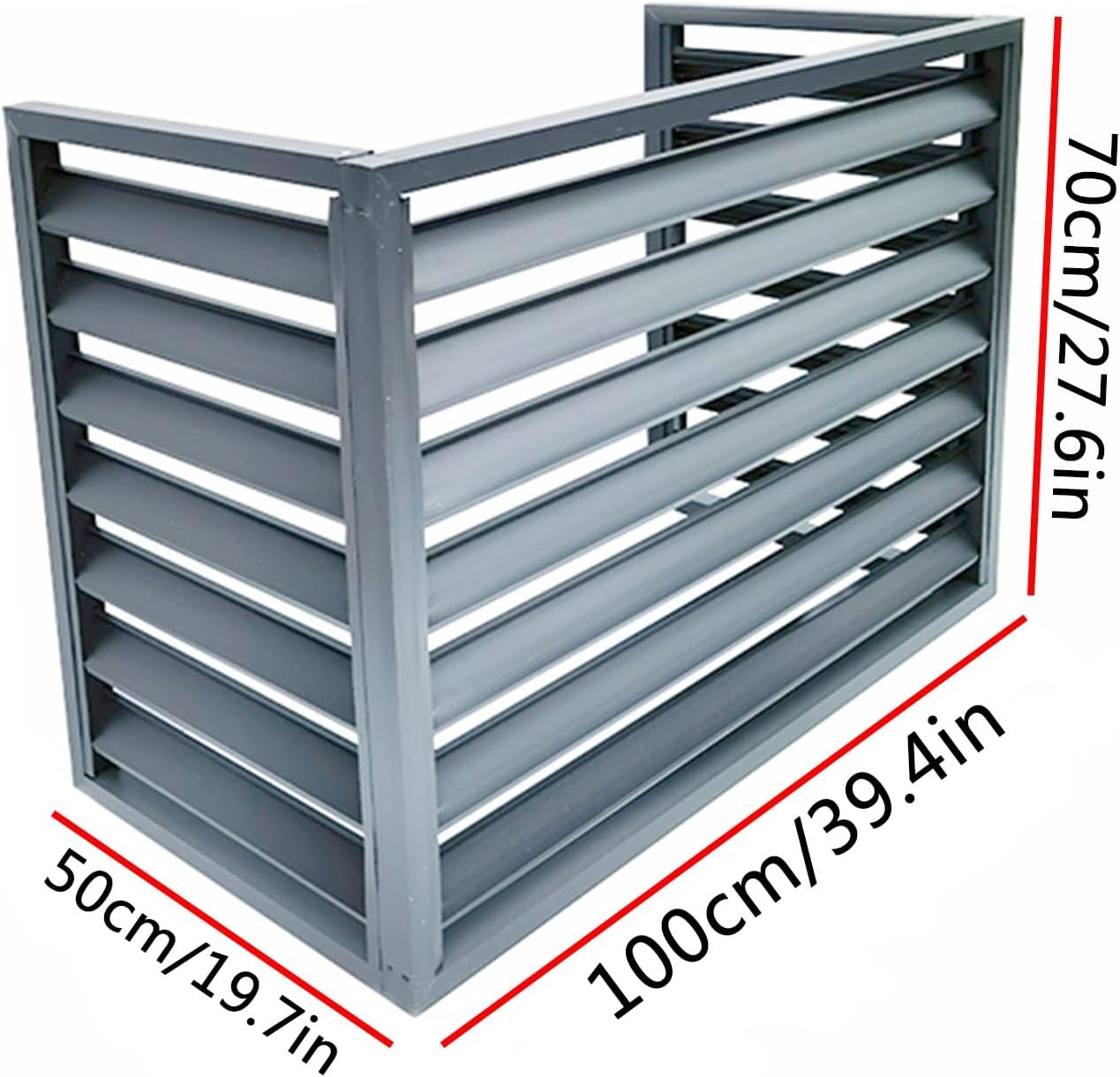 Aluminum air conditioner and heat pump cover, protect mini split outdoor air conditioner rack, air conditioner protective cover, reduce noise, shelf-mounted plant stand, suitable for outdoor use ( Col