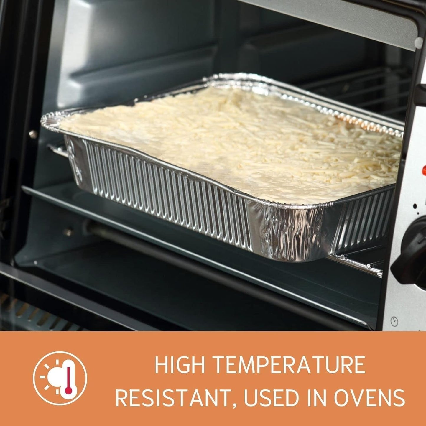 (35 Pack) 8x8 Aluminum Pans with Clear Plastic Lids - Square Baking Ca