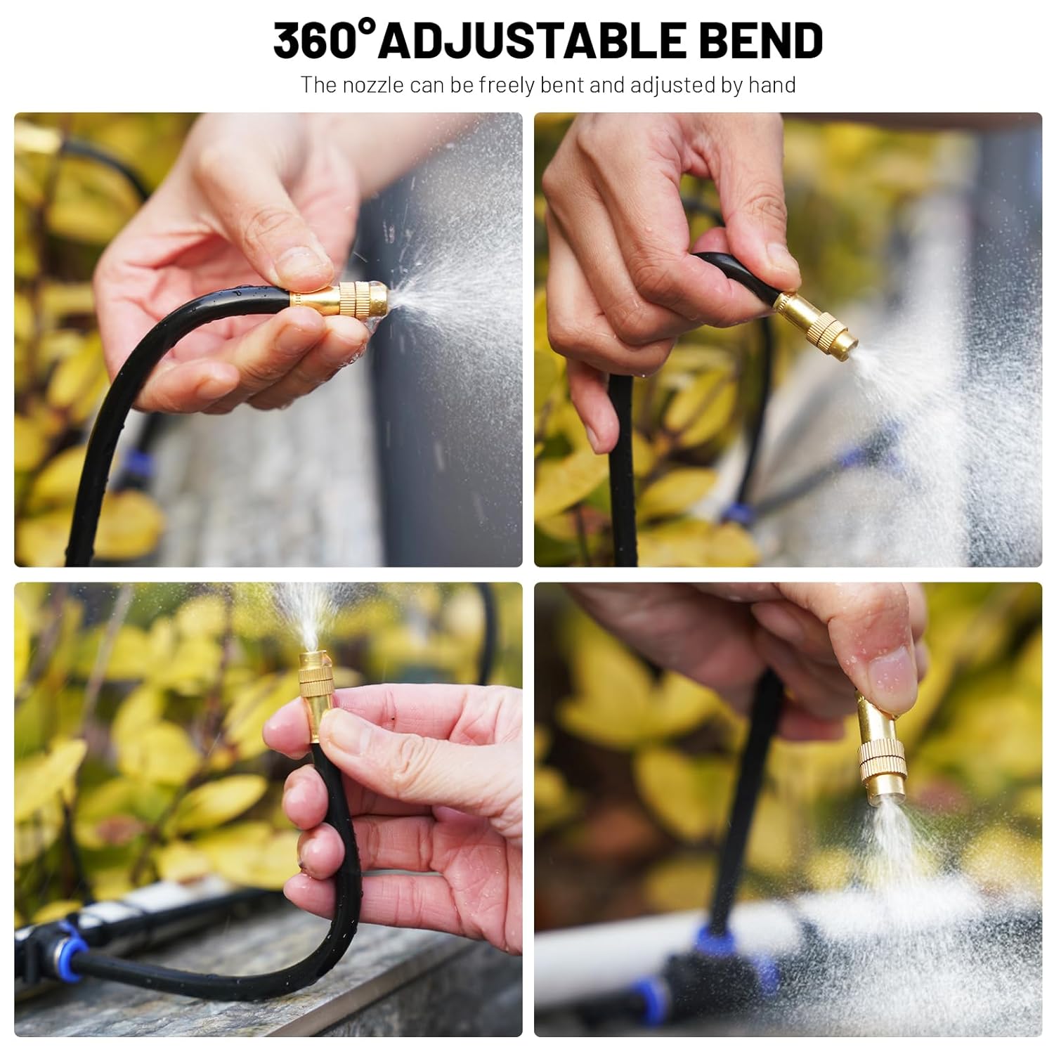 360° Adjustable Drip Irrigation System - 50FT Garden Watering System w