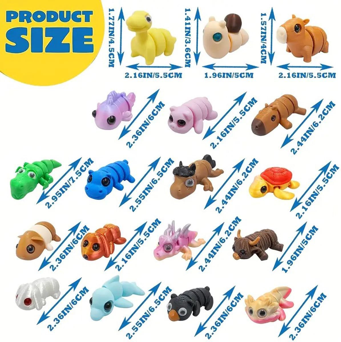 18 Pcs Easter Eggs with 3D Print Animal Prefilled Easter Eggs with Toys Inside Easter Egg Fillers for Kids Boys Girls Easter Basket Stuffers Party Favors Easter Egg Fillers