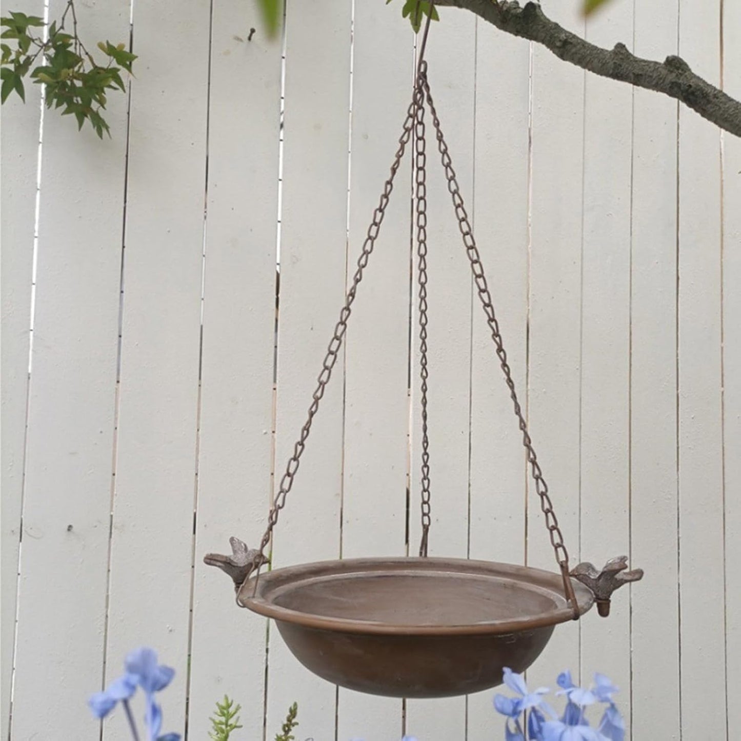 Artistic Wrought Iron Hanging Bird Feeder with Birds for Garden Decoration and Outdoor Bird Feeding Outdoor Decorative Bird Feeder