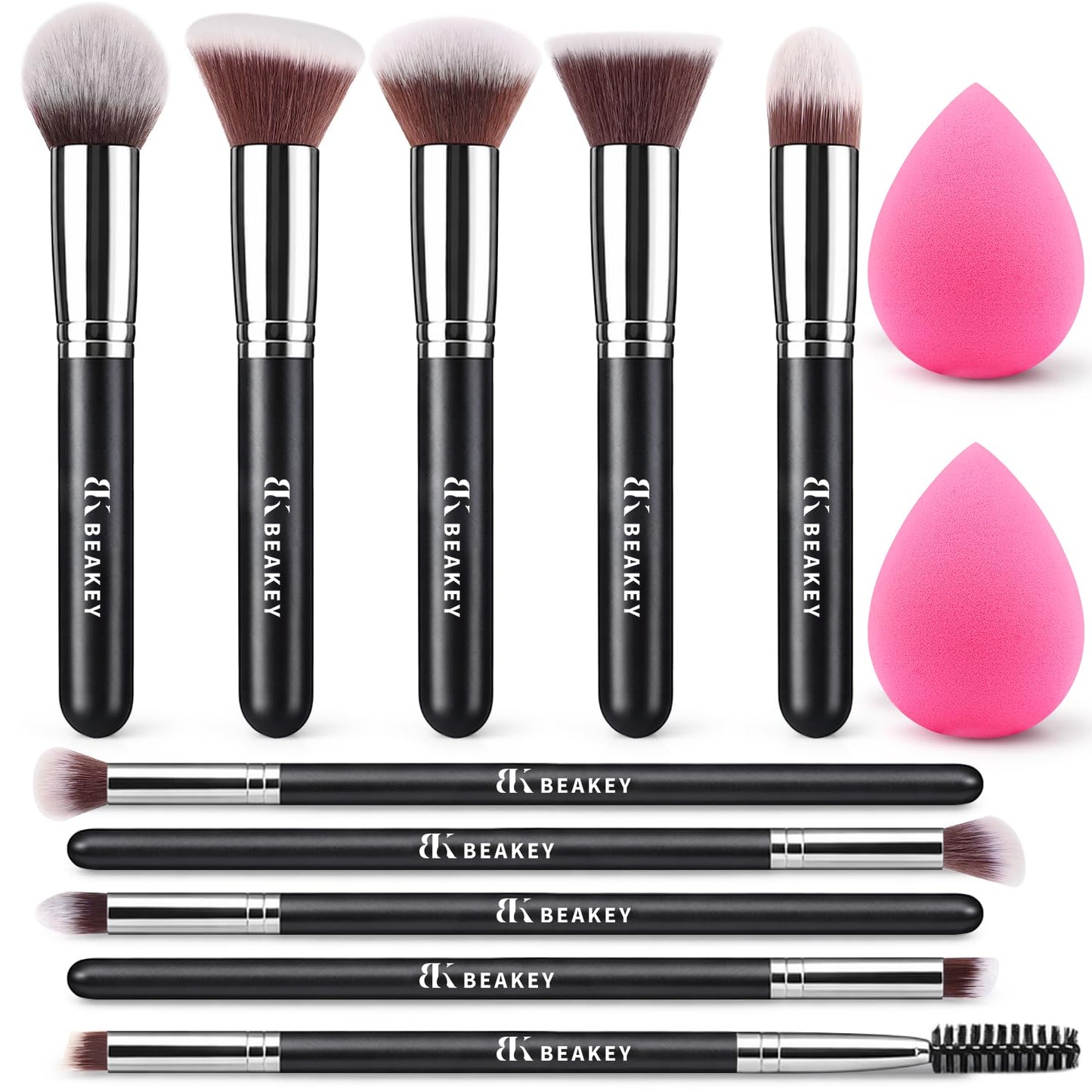 BEAKEY Makeup Brushes Set, Professional Foundation Eyeshadow Concealer