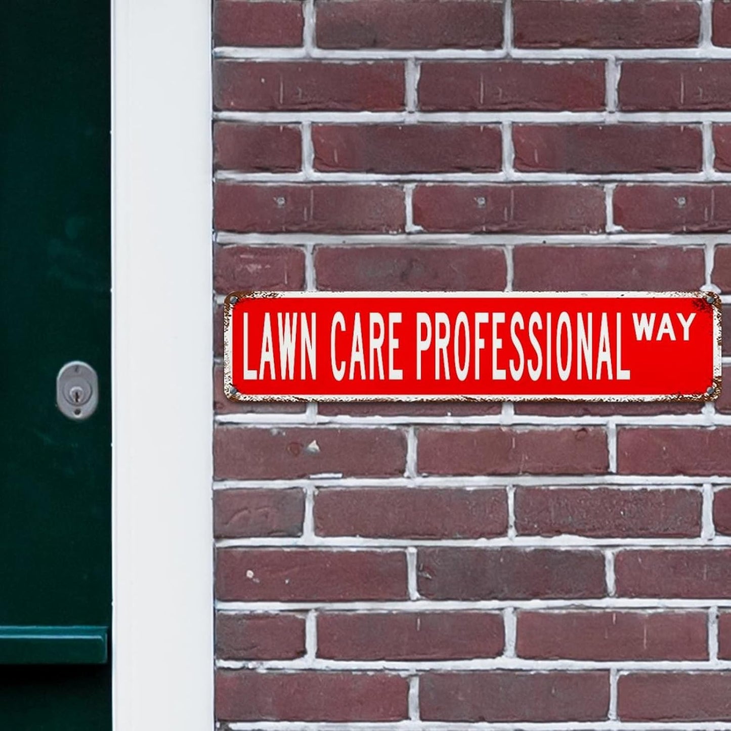 Lawn Care Professional Custom Street Signs Metal Lawn Care Metal Sign Lawn Care Professional Gift Wall Art Vintage Metal Wall Sign Rustic Decor for Bedroom Living Room Kitchen Front Porch