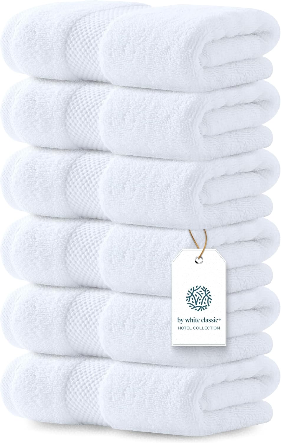 Luxury White Hand Towels - Soft 100% Turkish Cotton | Highly Absorbent