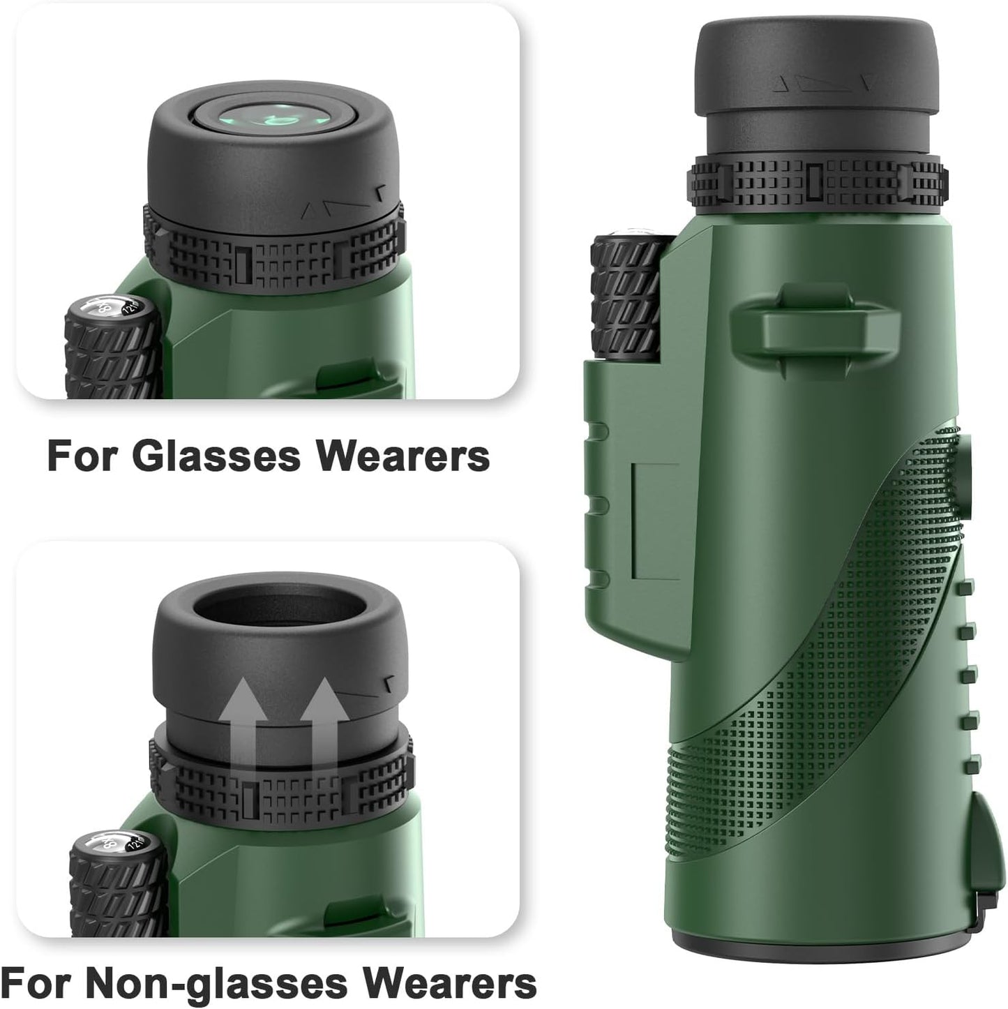 8x42 Portable Monocular Telescope for Adults, High Powered Compact Monoculars for Bird Watching, Hiking, Concert, Travel
