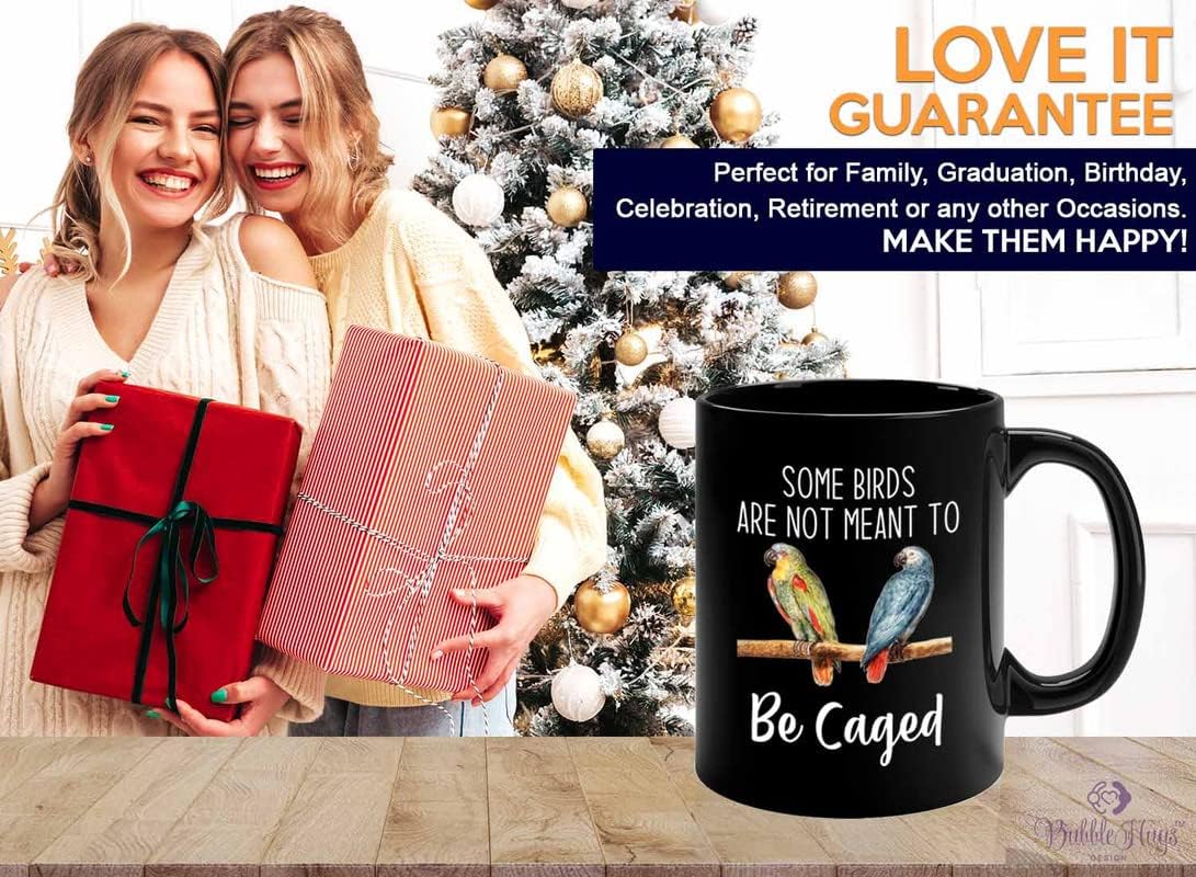 Bird Lover Coffee Mug 11oz Black - Birds to be caged - Hummingbird Nes