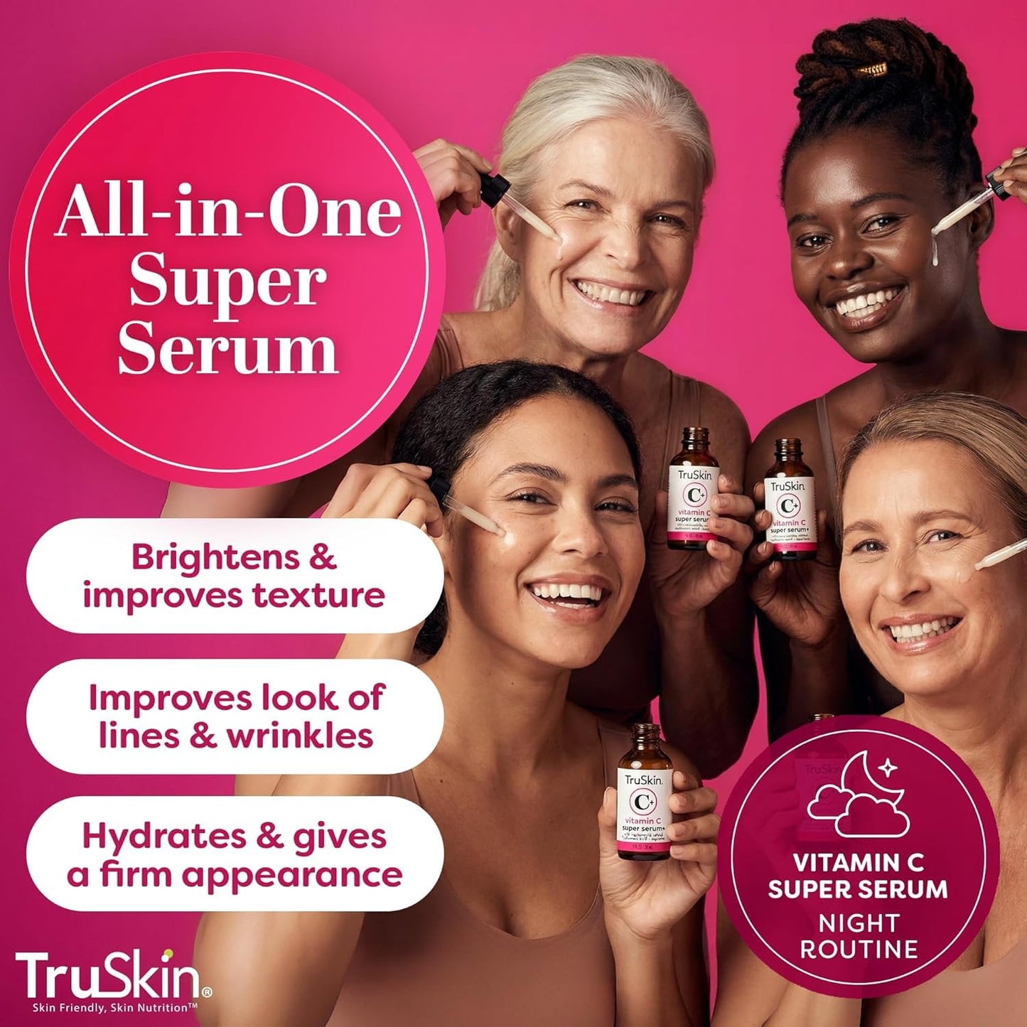 TruSkin Vitamin C Super Serum for Face - Five Skin Benefits in One Ser