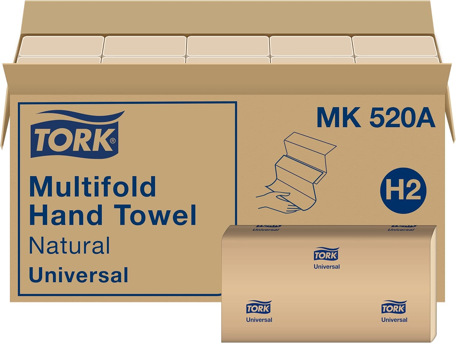 Tork Multifold Hand Towel, Natural, 100% recycled, FSC certified, Comp