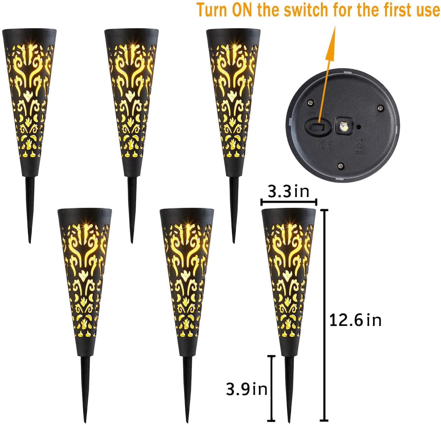Go2garden 6Pcs Solar Lights Outdoor Garden Decor Gifts for Women Mom,W