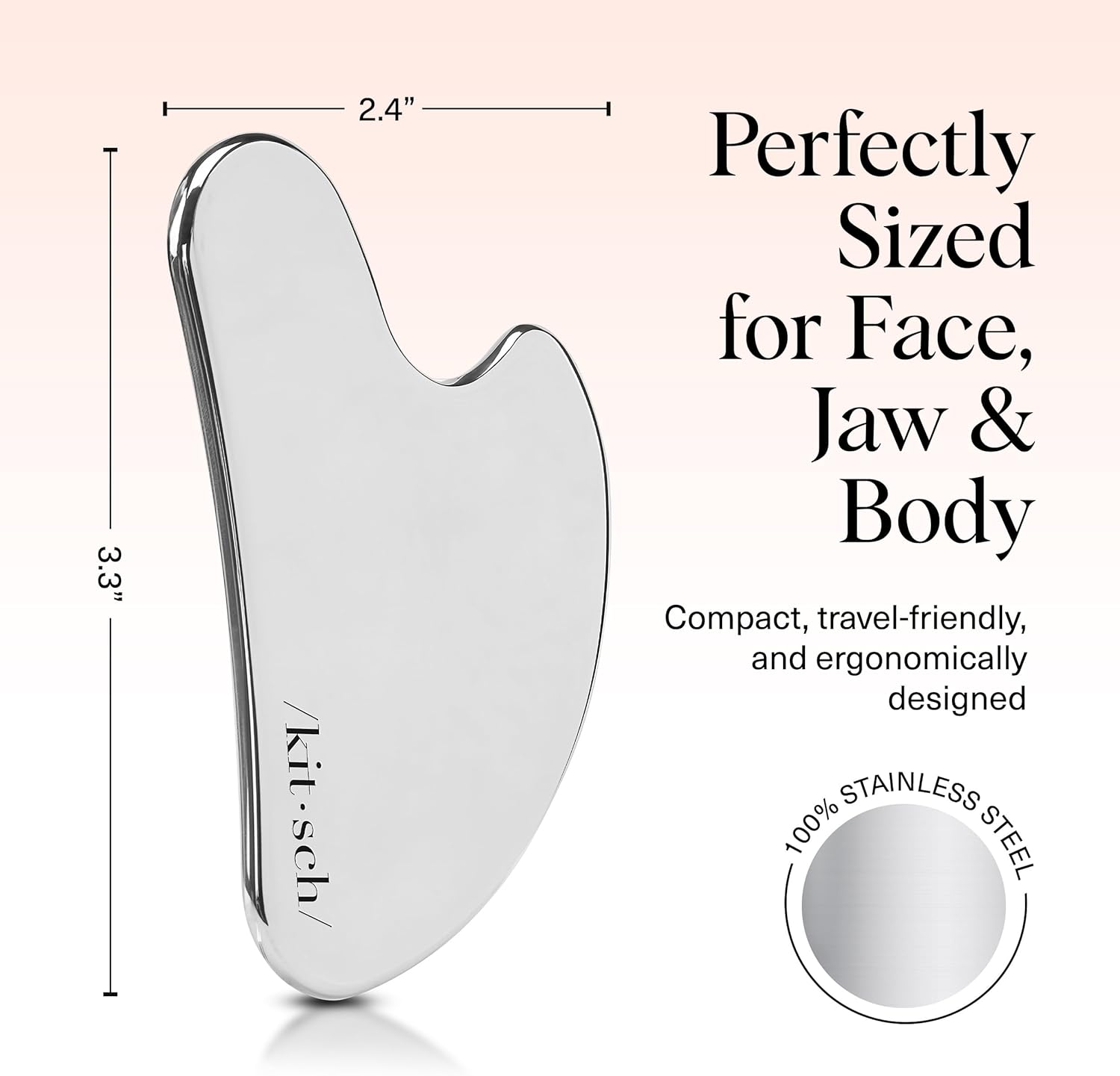 Kitsch Stainless Steel Gua Sha Facial Tools - Guasha Tool for Face, Fa