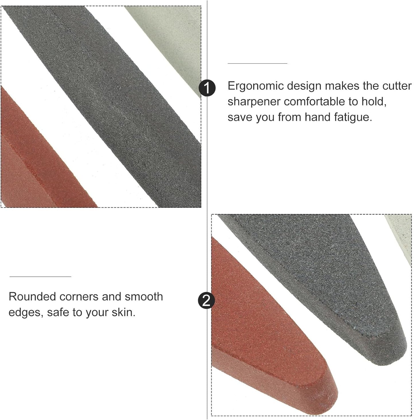 Milisten Sharpening Stone 230mm 180 Grit Oval Whetstone Set with Alumi