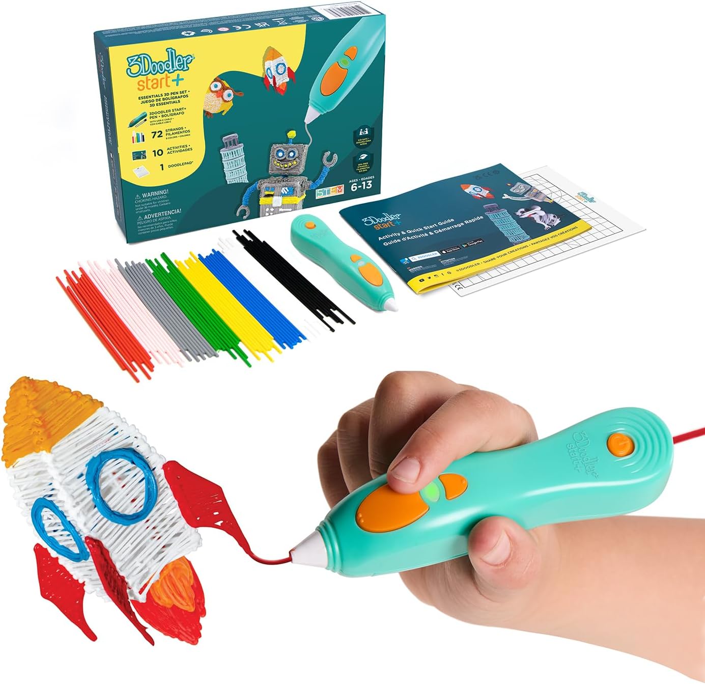 3Doodler Start+ Essentials 3D Pen for Kids | Easy to Use, Learn from H