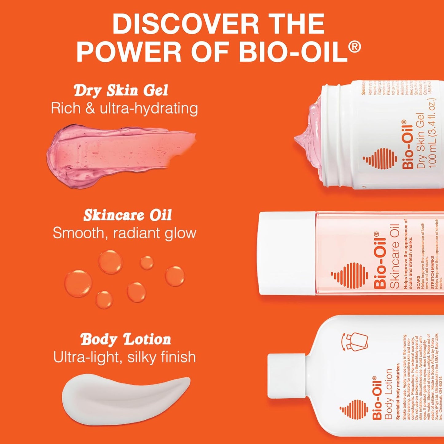 Bio-Oil Skincare Body Oil Serum, Face and Body Moisturizer with Vitami