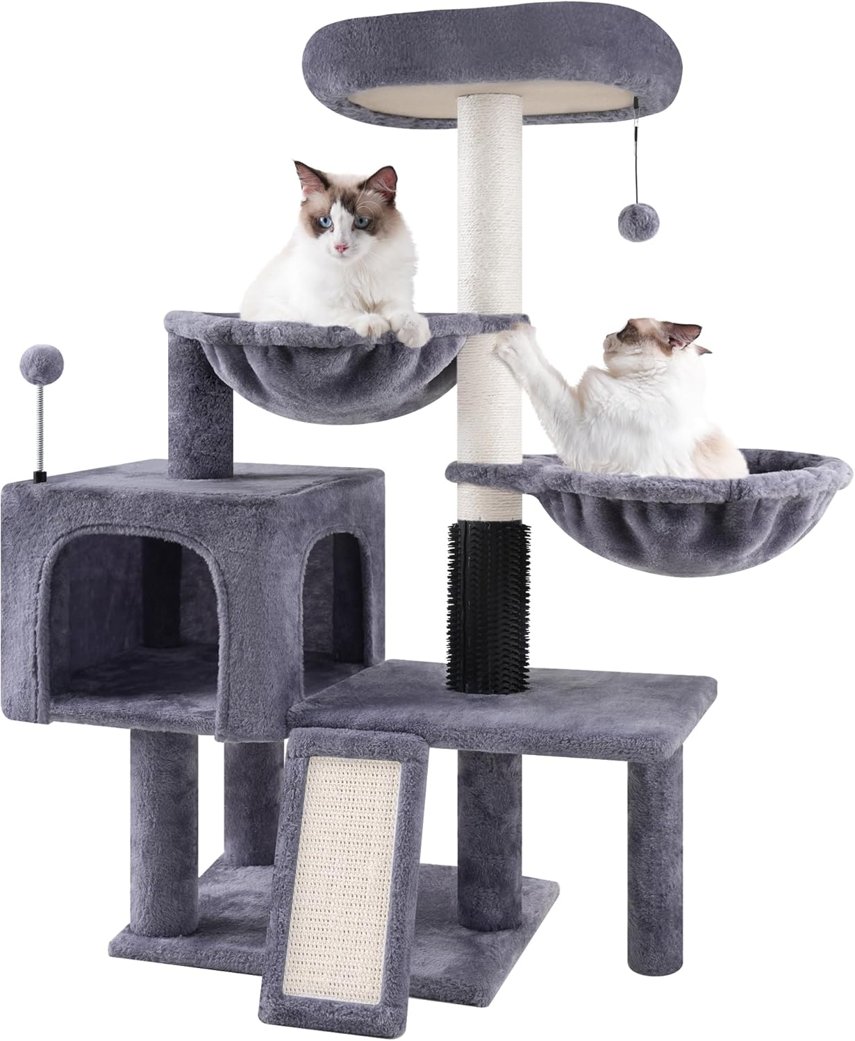 ROYPET Cat Tree with Cat Condo and Two Hammocks, Cat Tower with Scratc
