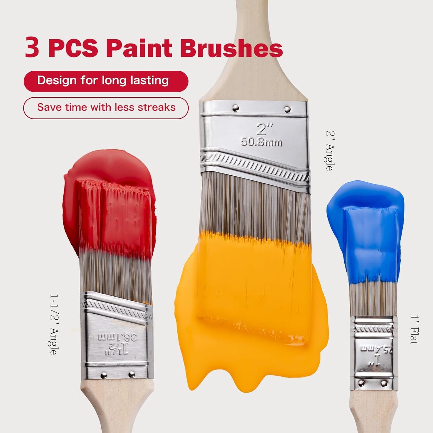 Mister Rui 9" Paint Roller Kit, 20 Piece Paint Brush and Roller Set, 4