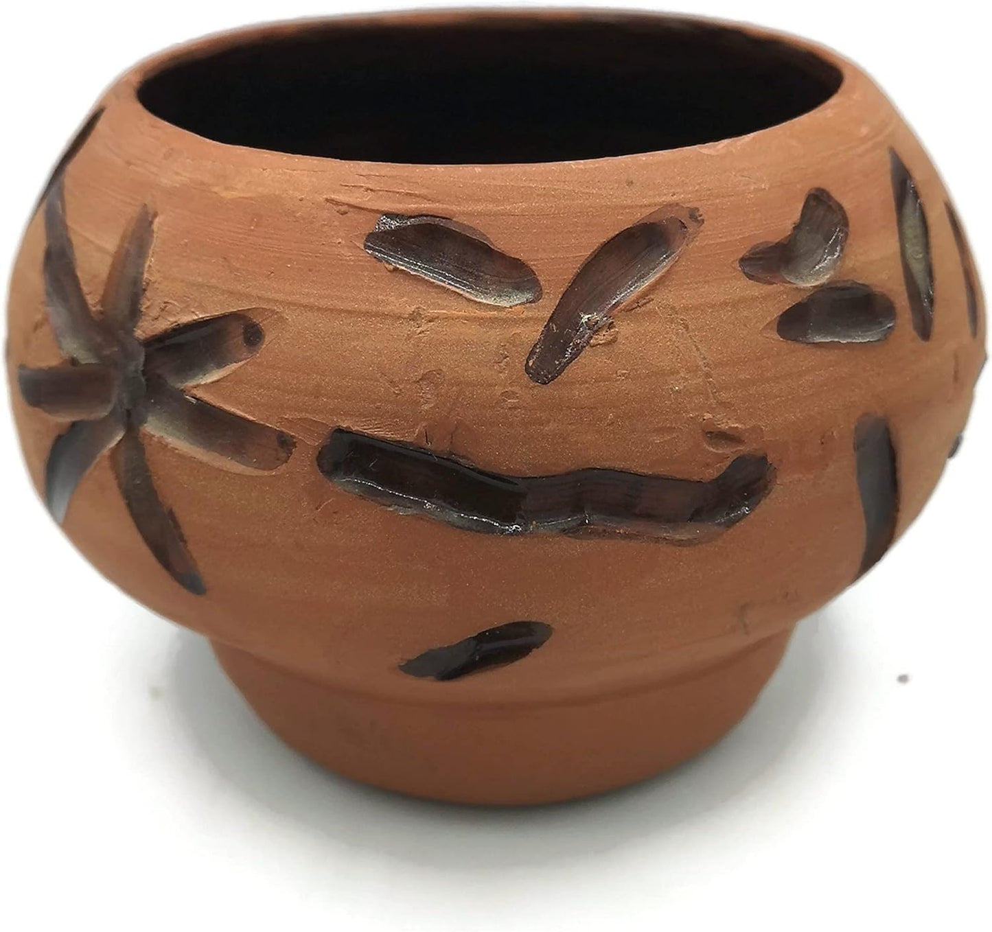 Terracotta Ceramic Cachepot Planter Pot For Succulents, Handcrafted Pottery, Office Desk Accessories Decor