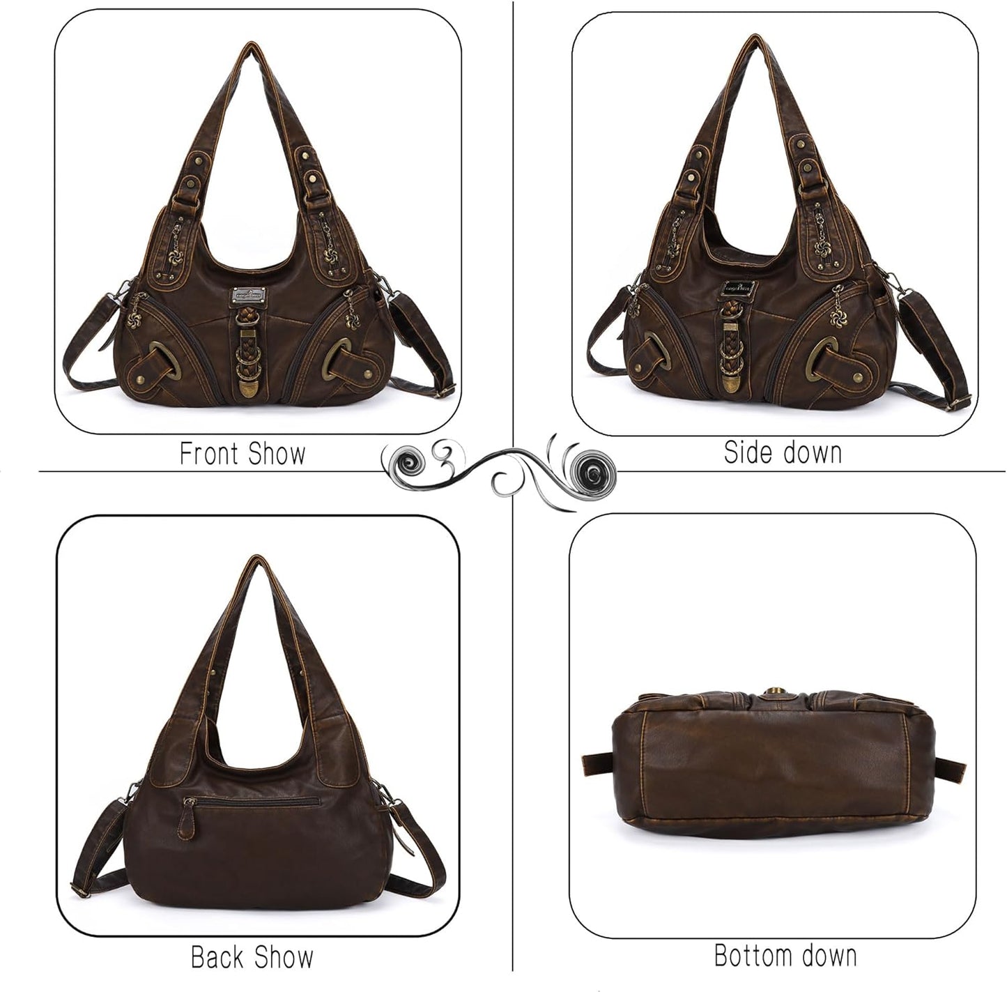 Angelkiss Hobo Purses and handbags for Women Satchel Handbag Women Pur