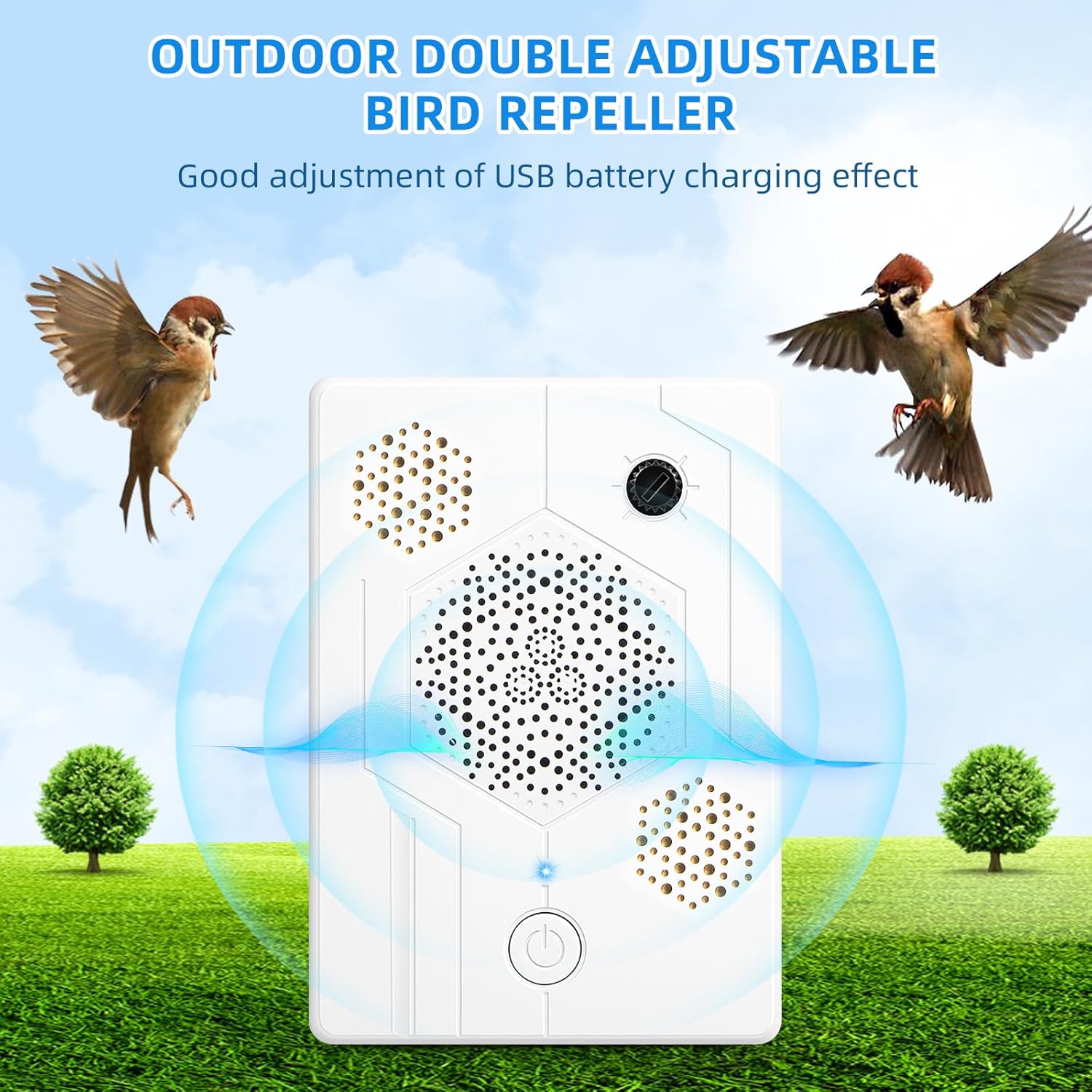 2026 Upgraded Ultrasonic Bat Deterrent for Attic & Roof, Portable Rech