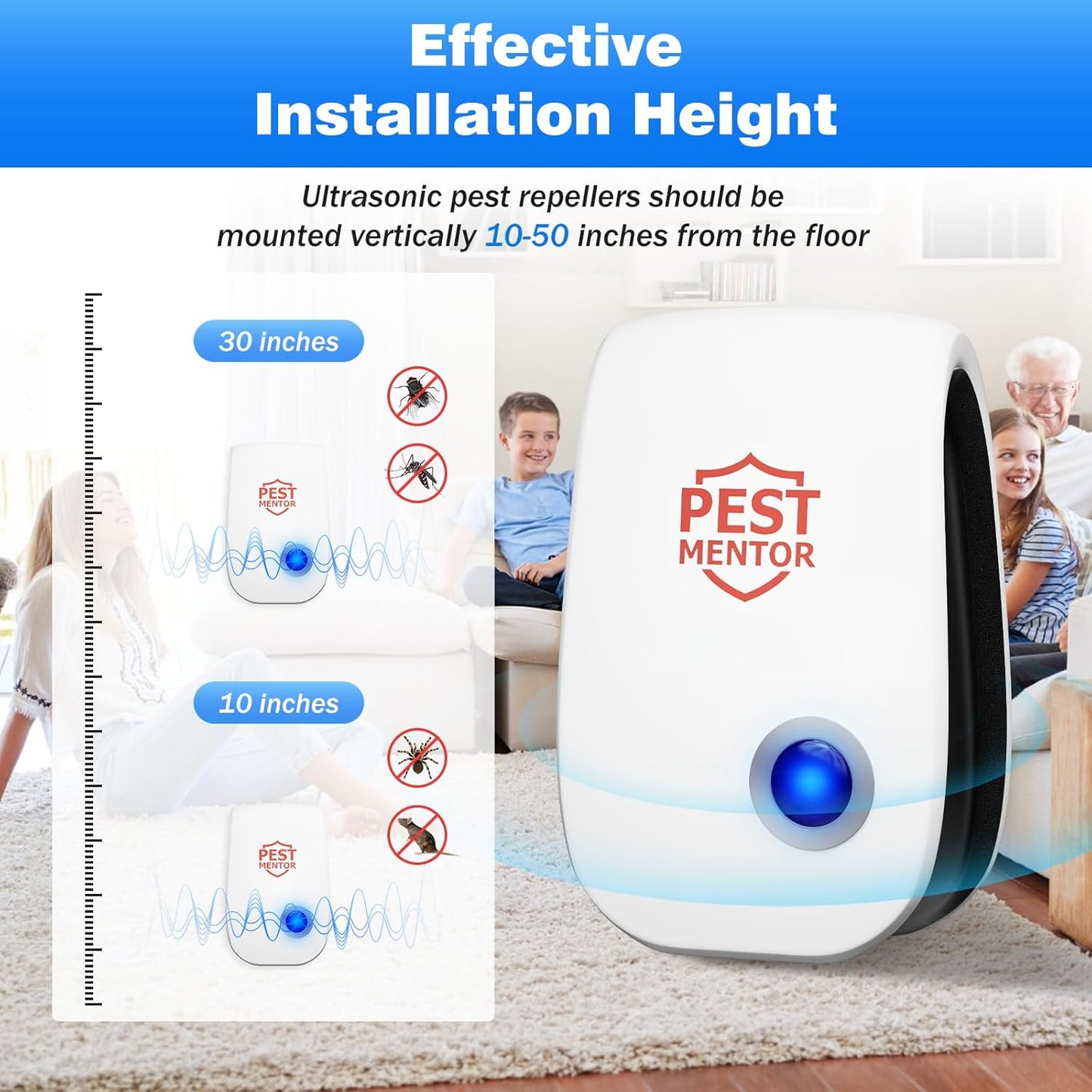 Ultrasonic Pest Repeller 10 Pack, 2026 Upgraded Electronic Plug-in Ins