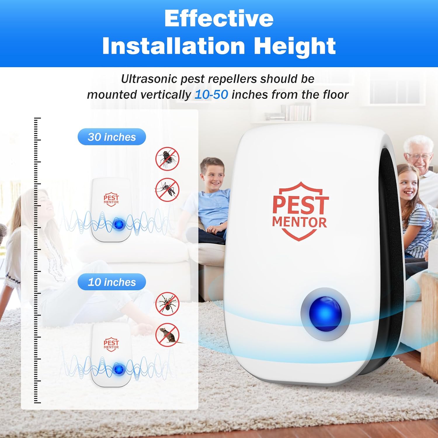 Ultrasonic Pest Repeller 10 Pack, 2026 Upgraded Electronic Plug-in Ins