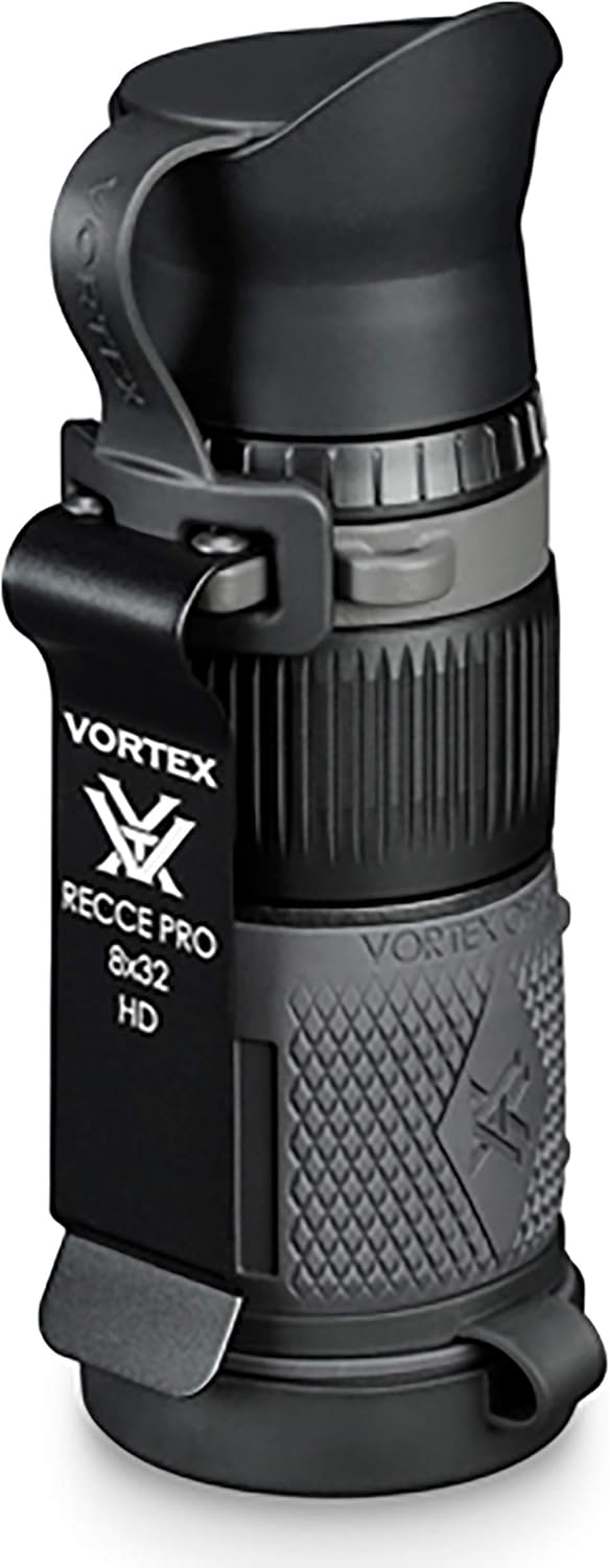 Vortex Optics Recce Pro HD 8x32 Monocular - HD Optical System, MRAD Reticle, Utility Clip, Adjustable Eyecup, Rubber Armor, Non-Slip Grip, Fogproof, Waterproof - Unlimited, Unconditional Warranty