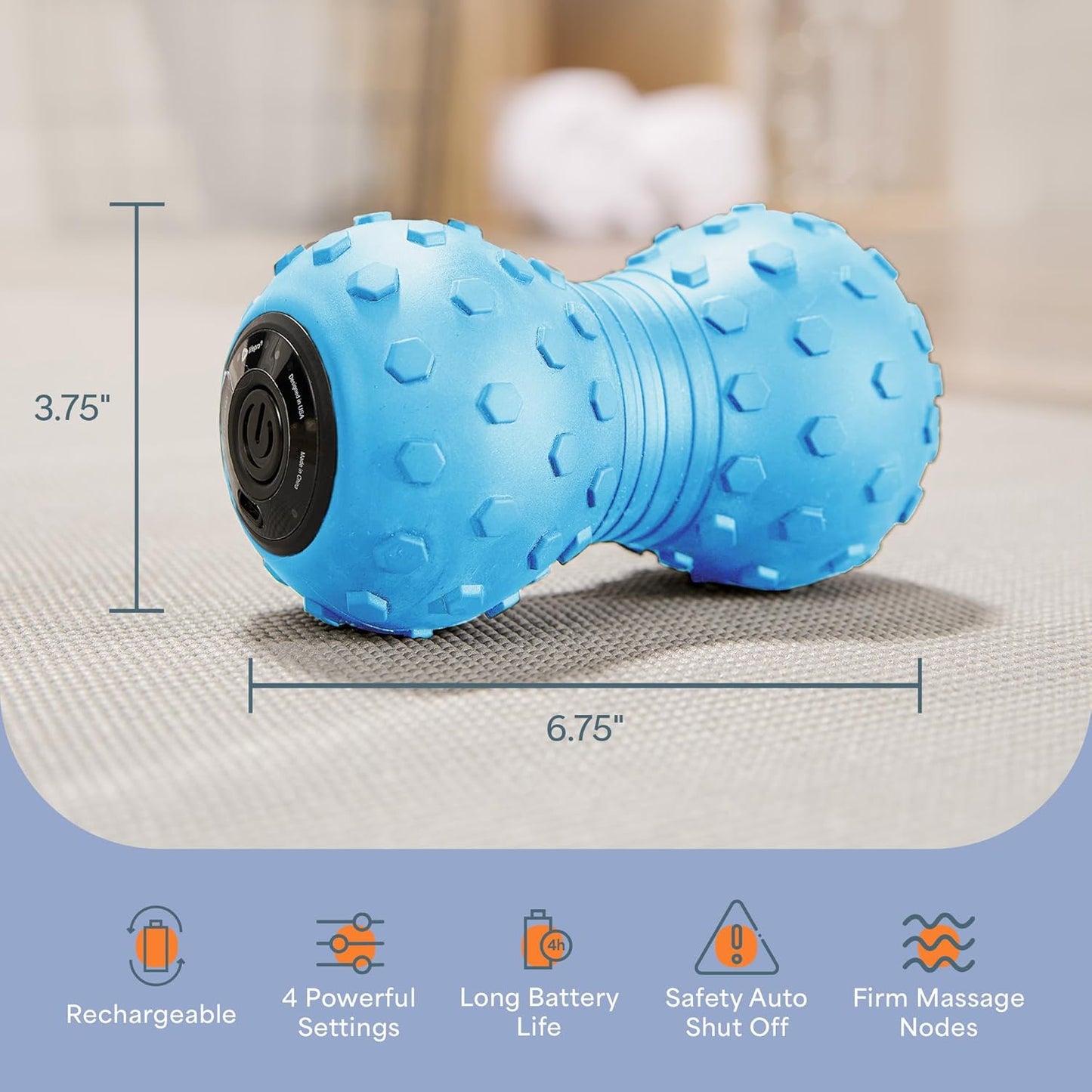 LifePro 4-Speed Vibrating Massage Ball - Peanut Massager Combines a La