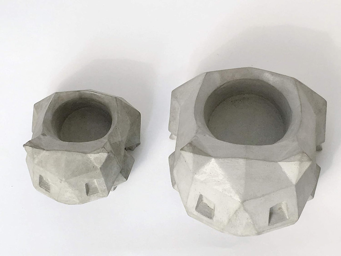 Silicone Mold Concrete Toy Faceted Diy Planter Candle Holder Pot Tea L