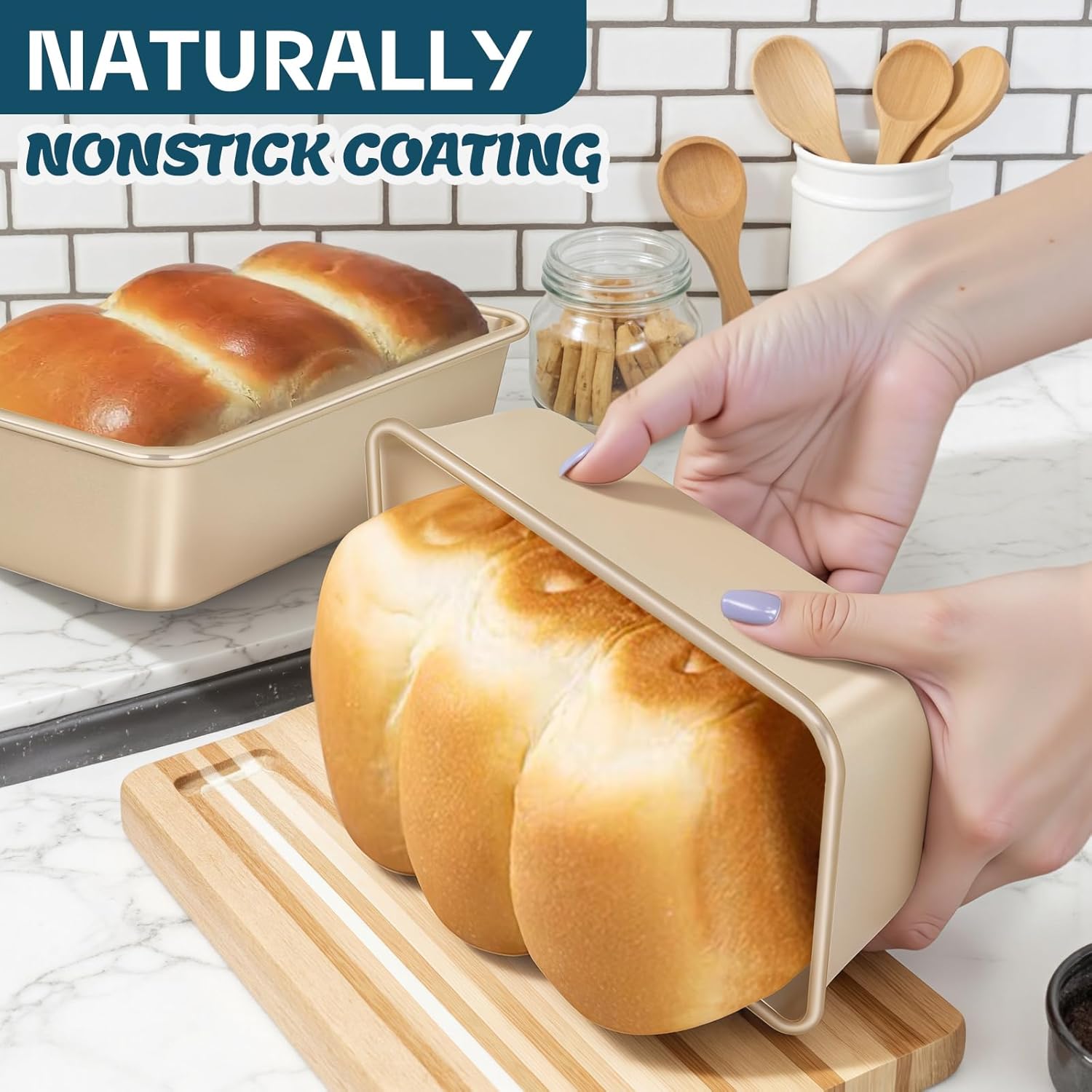 Baking Pans Set, Nonstick Stackable Bakeware Sets, Oven Pans for Cooki