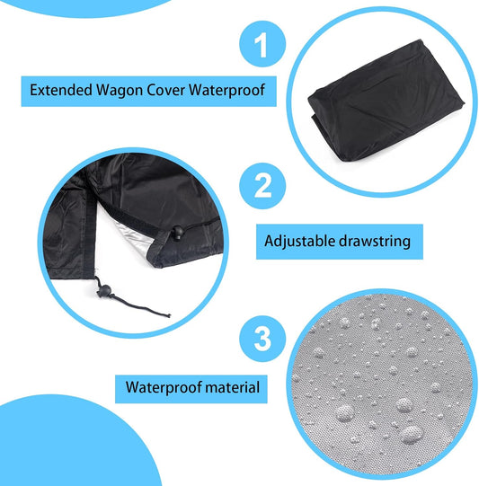 Wagon Cover,Wagon Covers Waterproof,Outdoor 600D Foldable Windproof Ra