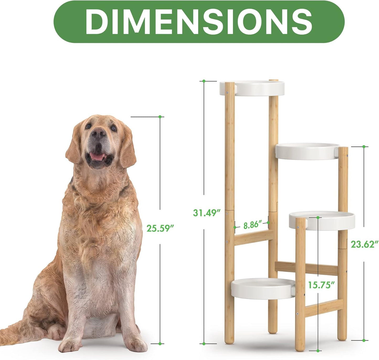 Wisuce Bamboo Plant Stands Indoor, 4 Tiered Tall Corner Plant Stand Holder Multiple Shelf Flower Tables for Garden Indoor Home (4 Tier -2)