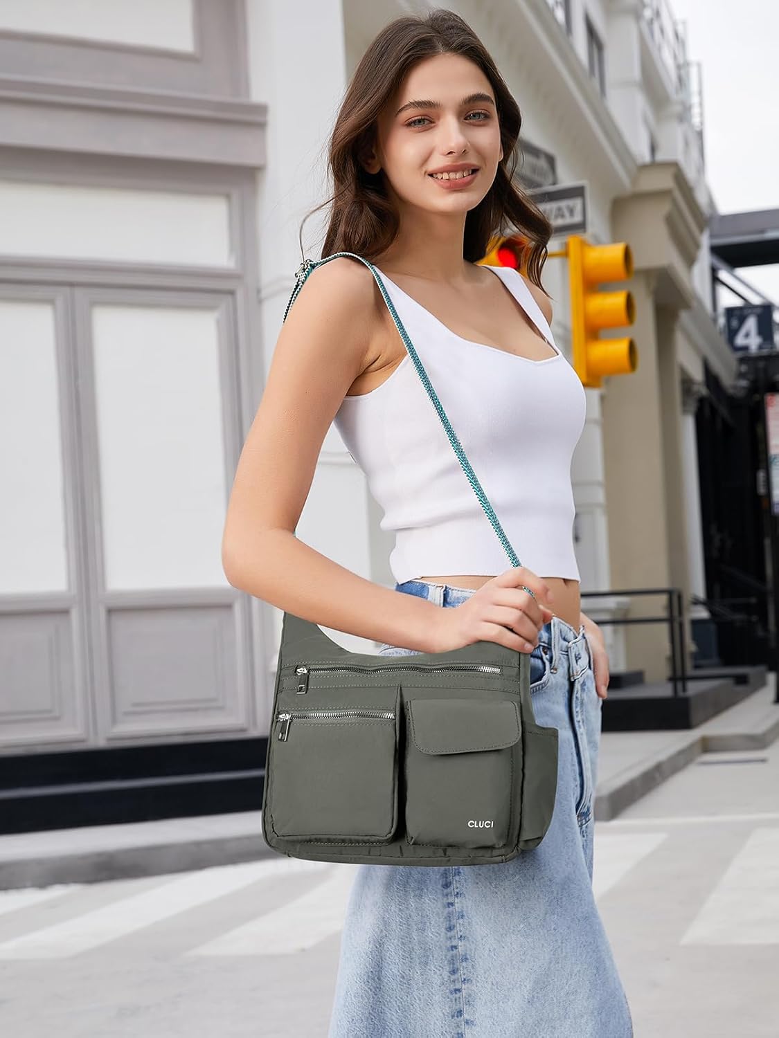 CLUCI Travel Purses for Women, Waterproof Nylon Crossbody Bags for Wom