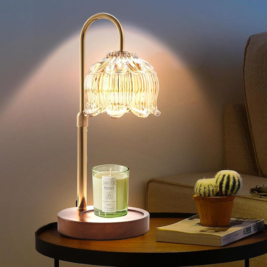 GEEZO Fragrance Candle Warmer Lamp，Electric Candle Warmer with Timer &