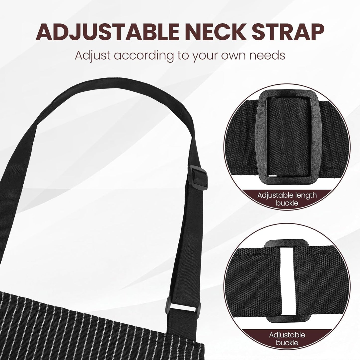 2 Pack Apron, Cooking Kitchen Aprons, Adjustable Bib Apron with 2 Pock