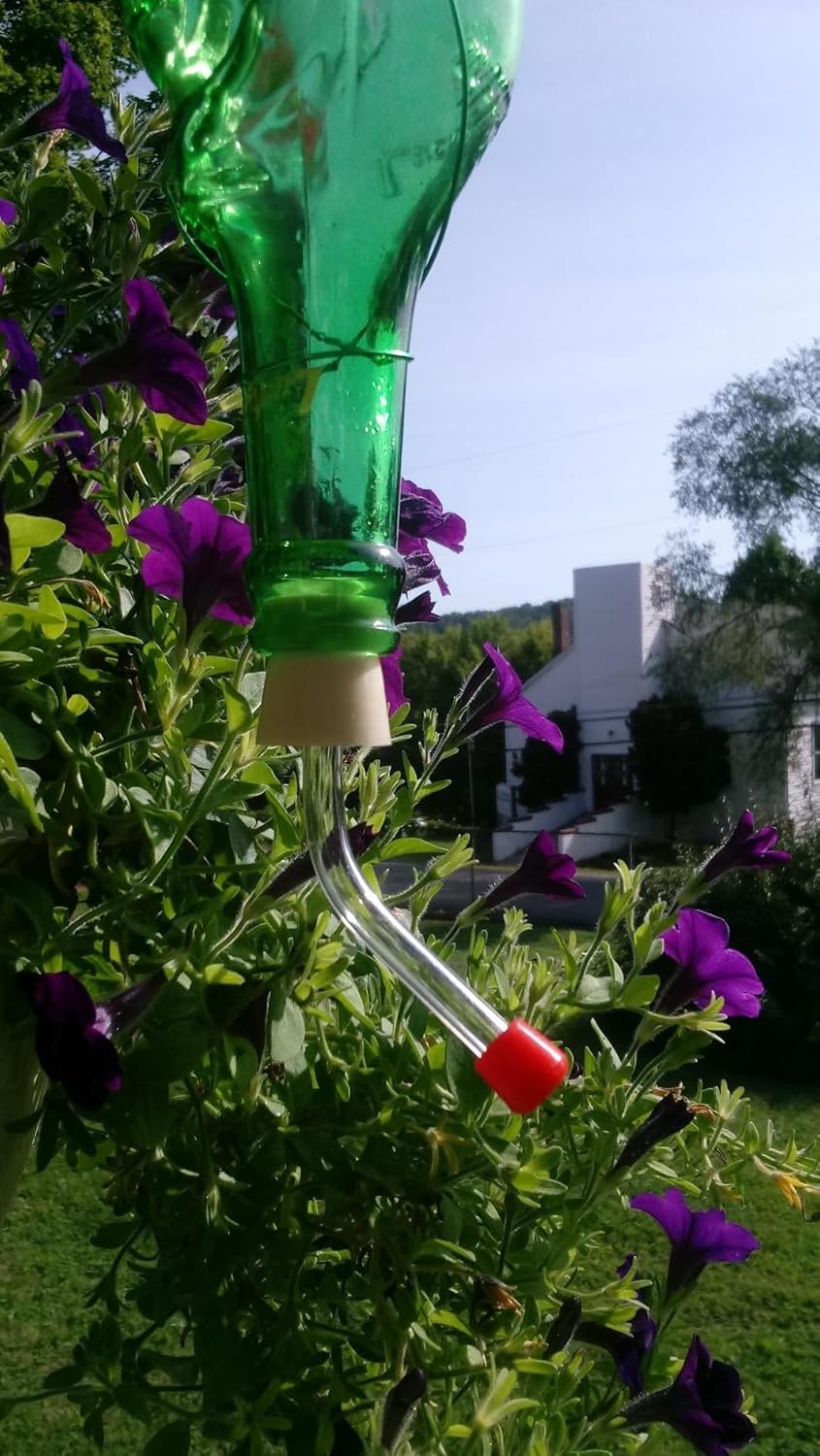 Creative Hobbies Floral Tip Hummingbird Feeder Tubes for DIY Hummingbird Feeders, 1" Long Stopper | Pack of 3