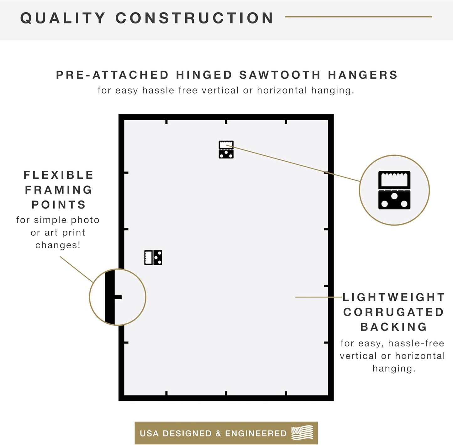 MCS Trendsetter 18x24 Poster Frame Black High-Gloss, Vertical & Horizontal Wall Hanging Large Picture Frame for Photos, Posters & Art Prints (1-Pack)